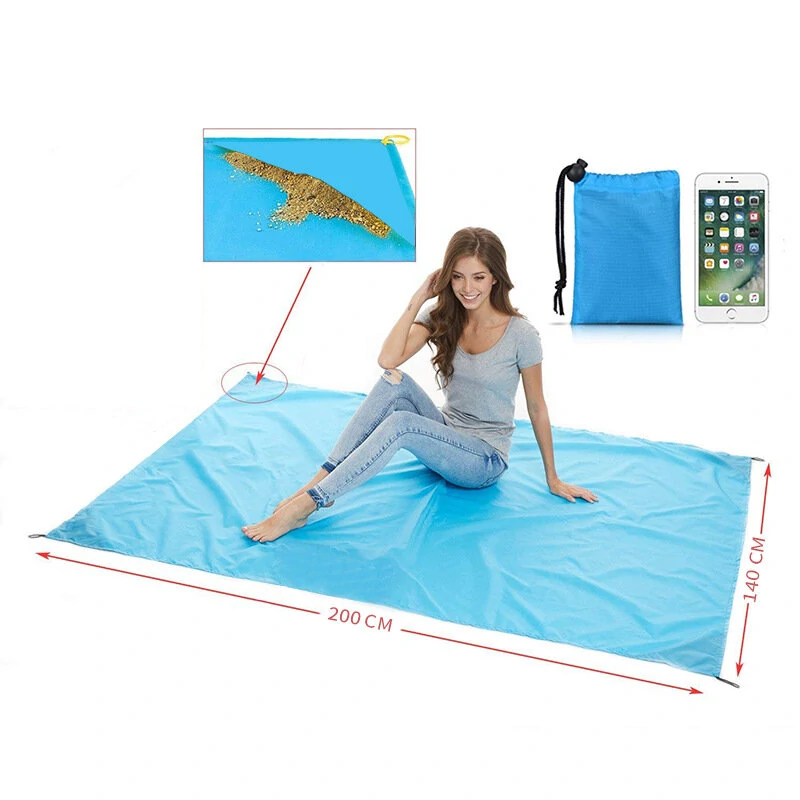 (image for) 1.4*2m Picnic Mat Lightweight Waterproof Floor Mat Mini Folding Beach Mat Outdoor Camping Blanket